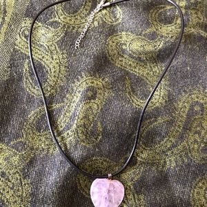 Rose Quartz heart necklace